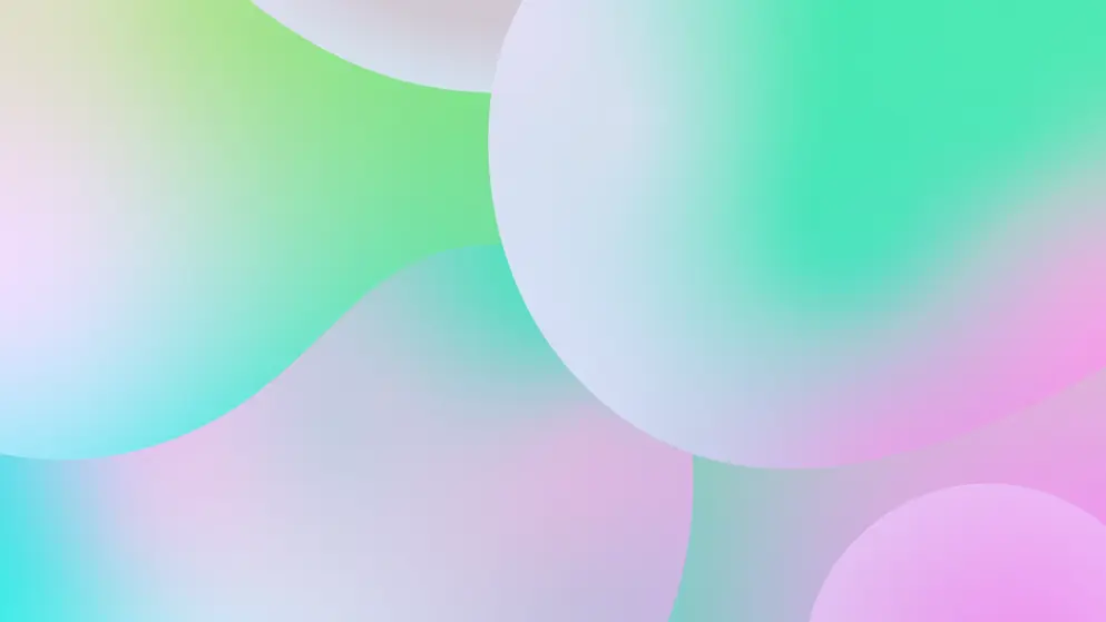 Green and pink bubbles